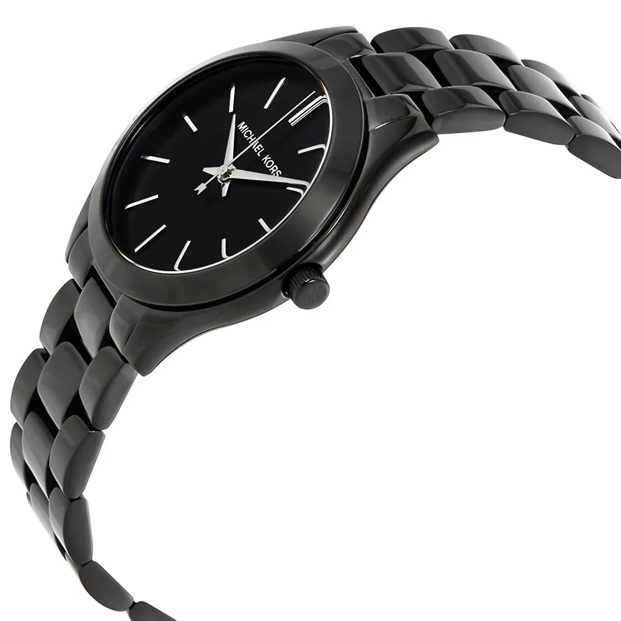 Michael Kors Mini Slim Runway Black Dial Ladies Watch MK3587