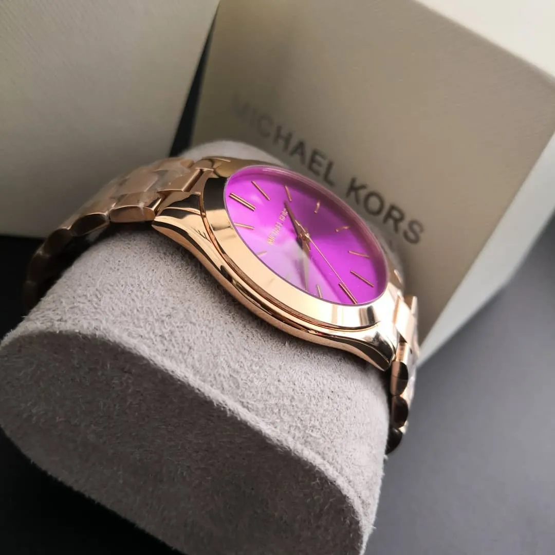 Michael Kors Slim Runway Rose Gold Ladies Watch MK3293