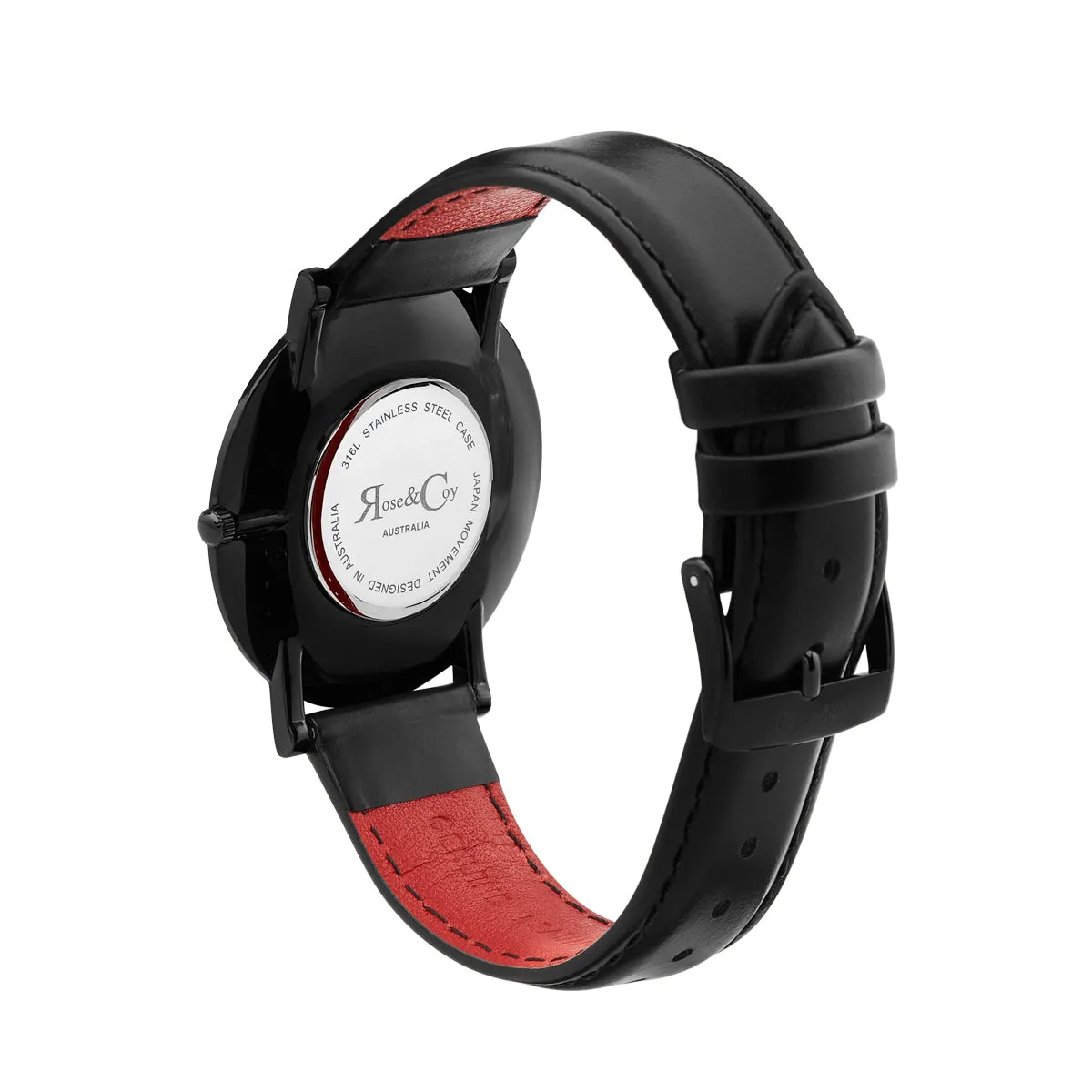 Midnight Winged Rose Heart Ultra Slim 40mm | Black Watch