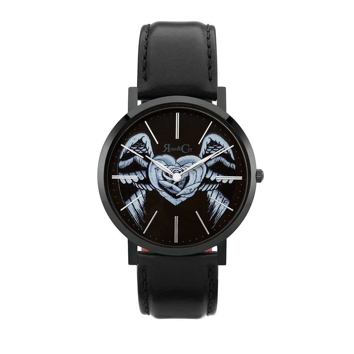 Midnight Winged Rose Heart Ultra Slim 40mm | Black Watch