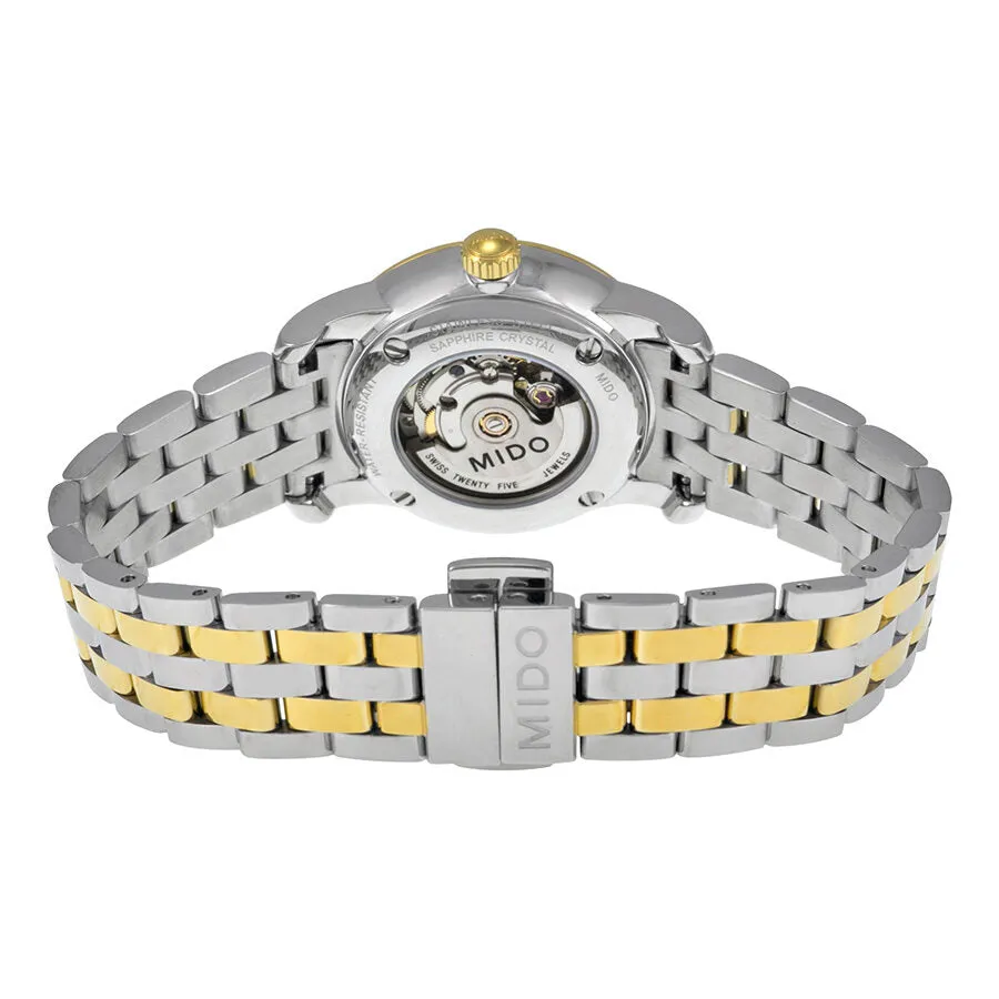 Mido Baroncelli II Automatic White Dial Two-tone Ladies Watch M76009261