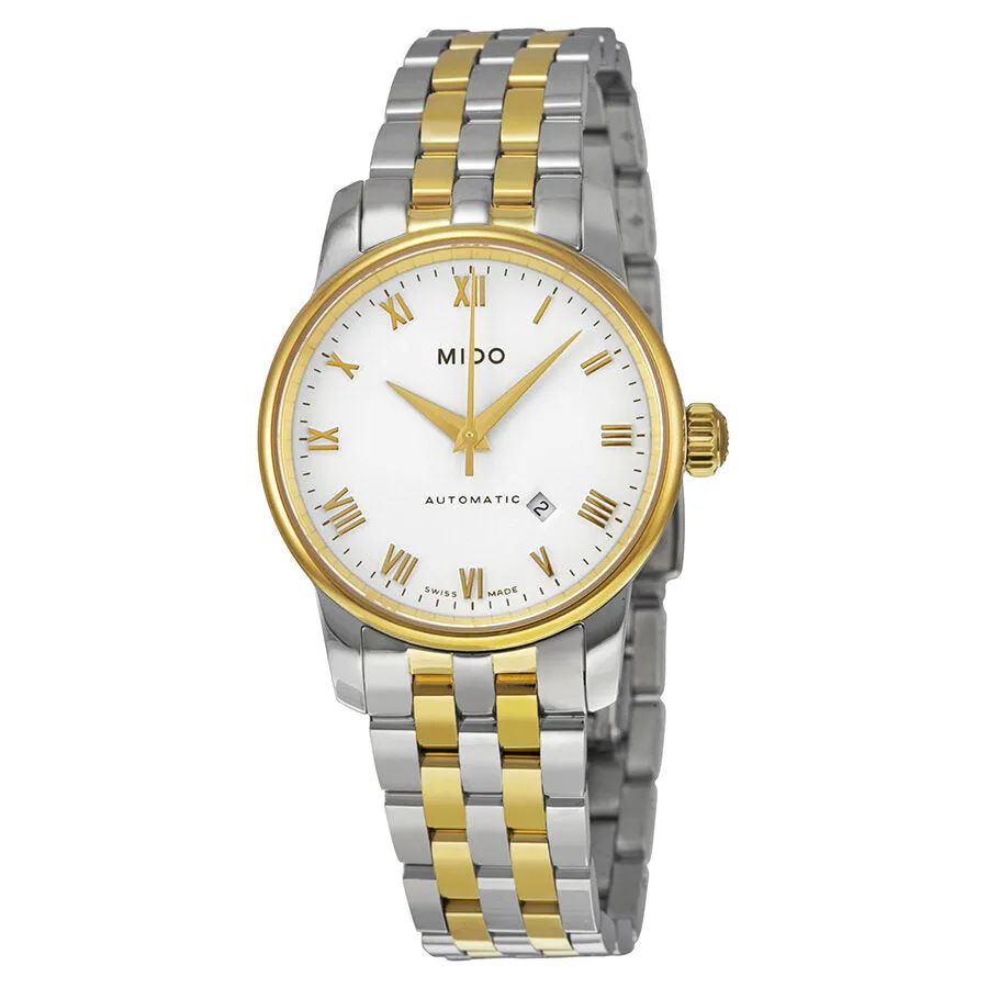 Mido Baroncelli II Automatic White Dial Two-tone Ladies Watch M76009261