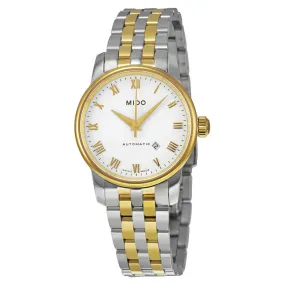 Mido Baroncelli II Automatic White Dial Two-tone Ladies Watch M76009261