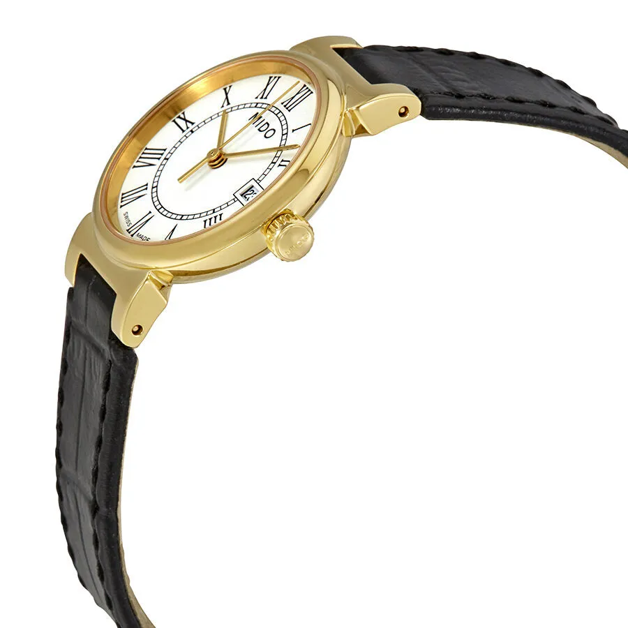 Mido Dorada White Dial Ladies Leather Watch M2130.3.26.4