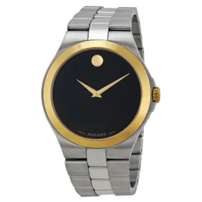 Movado Black Dial Two-tone Stainless Steel Men's Watch 0606557