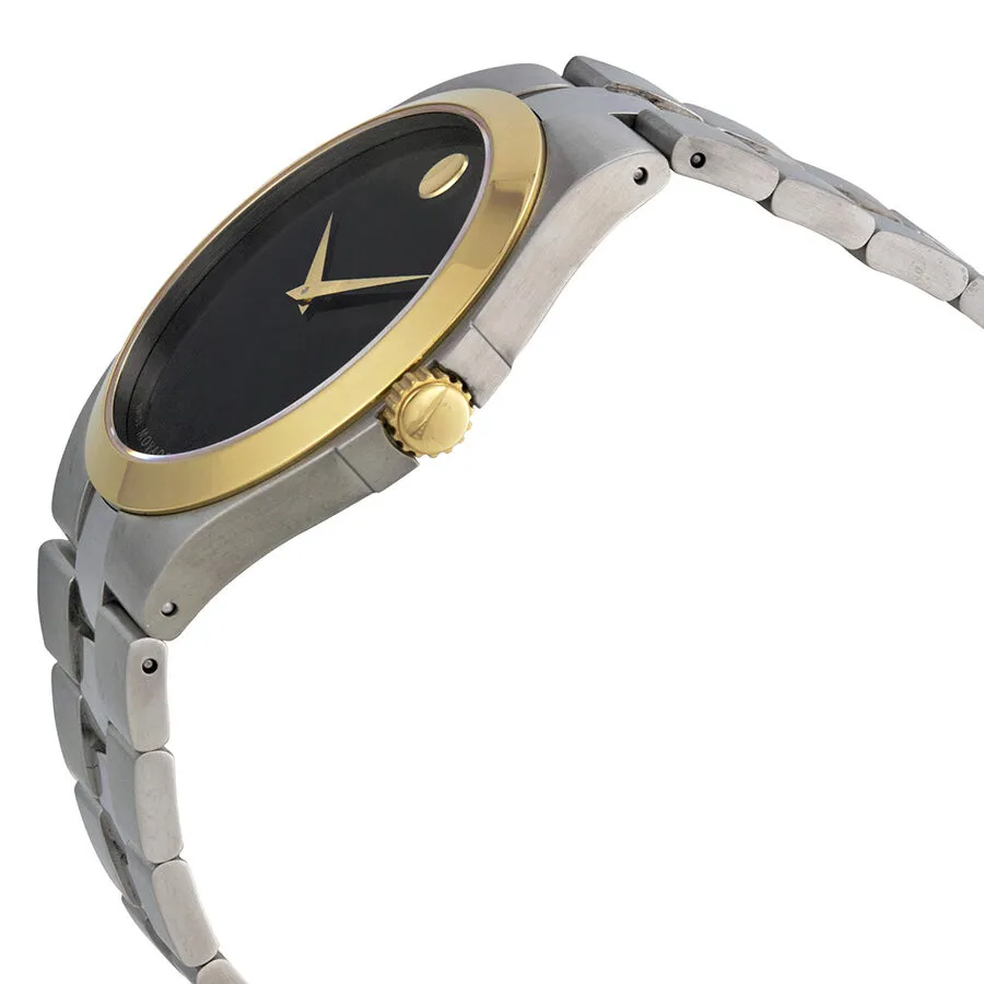 Movado Black Dial Two-tone Stainless Steel Men's Watch 0606557