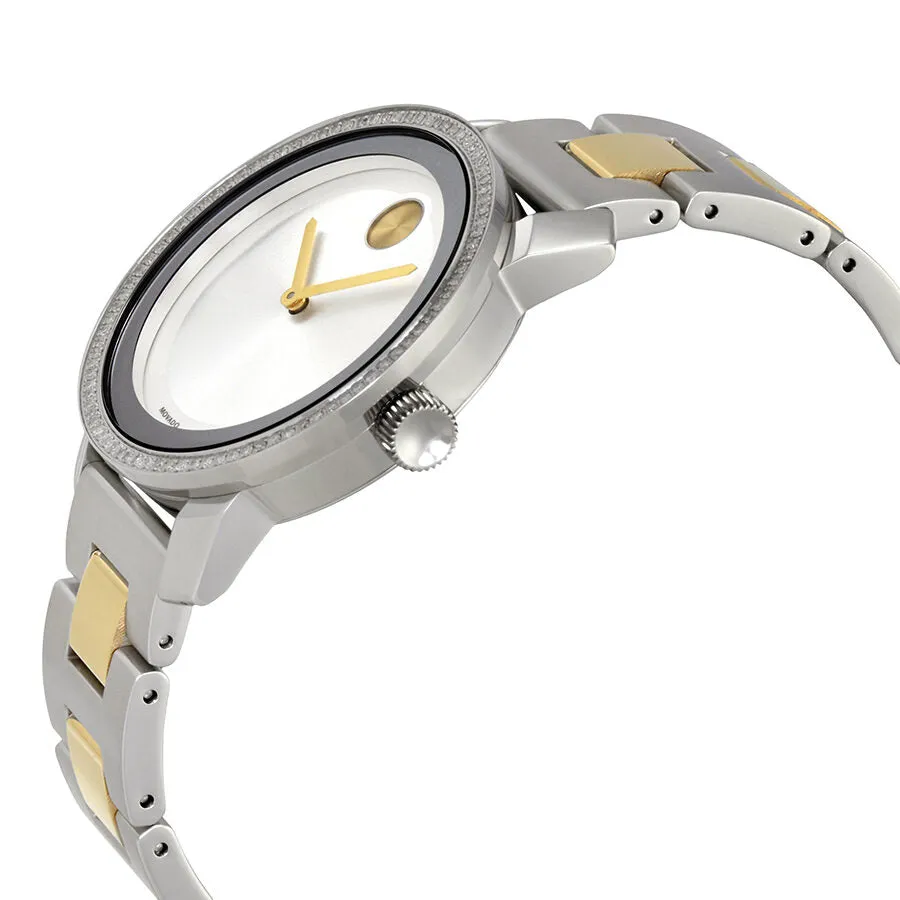 Movado Bold Silver Dial Diamond Ladies Watch 3600451