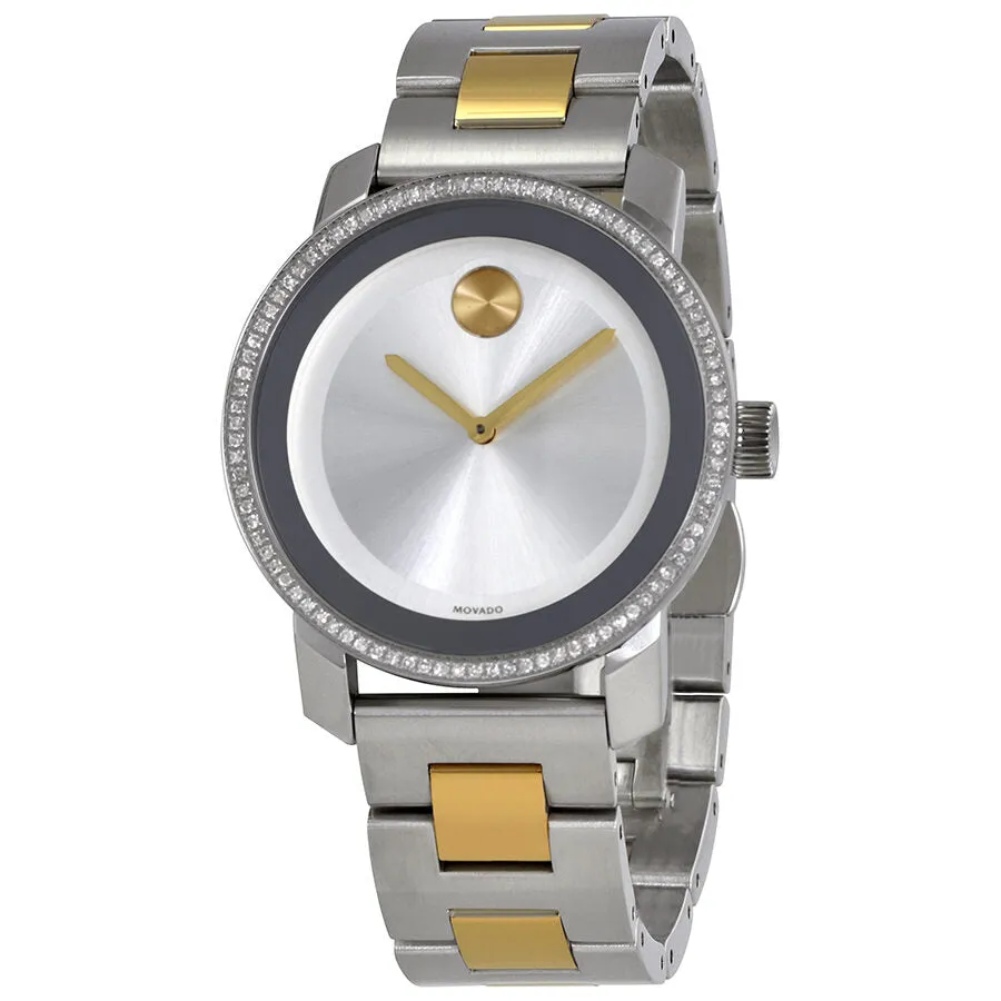 Movado Bold Silver Dial Diamond Ladies Watch 3600451