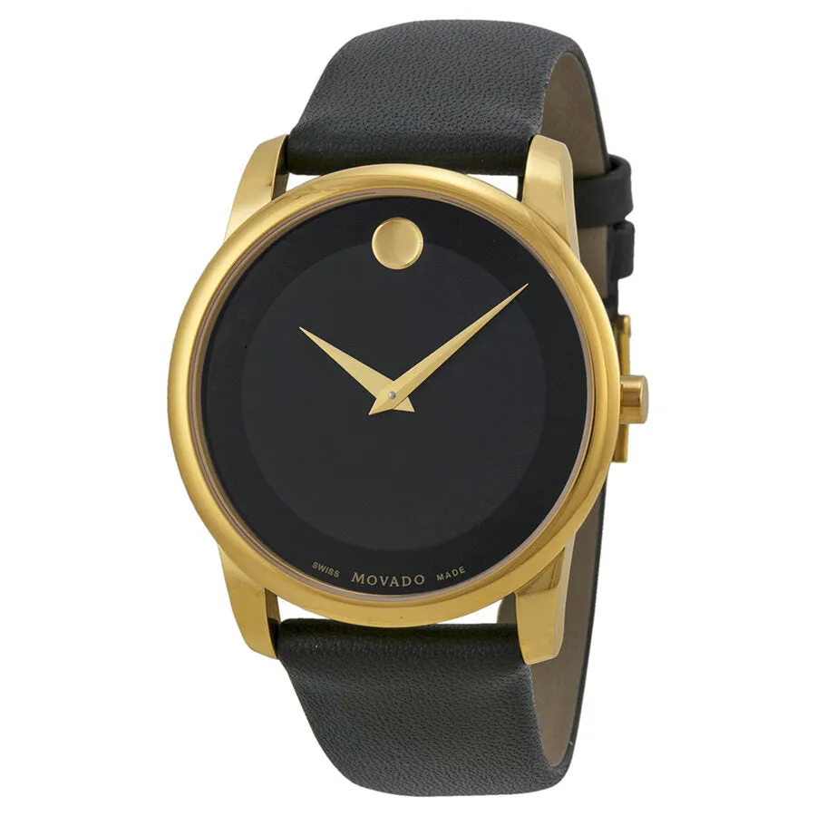 Movado Museum Black Dial Leather Men's Watch 0606876