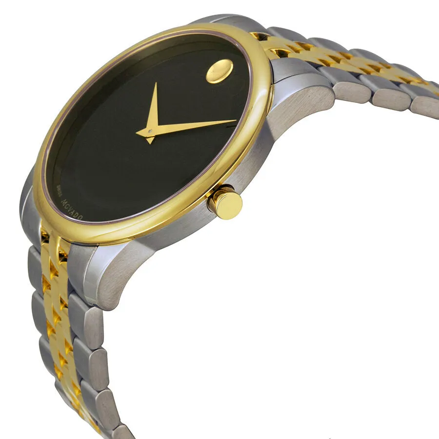 Movado Museum Black Dial Two-Tone Stainless Steel Men's Watch 0606605