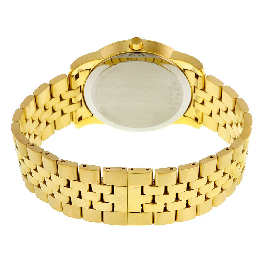 Movado Museum Classic Black Dial Yellow PVD Men's Watch 0606997