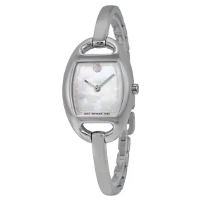 Movado Museum Mother of Pearl Dial Stainless Steel Bangle Ladies Watch 0606606