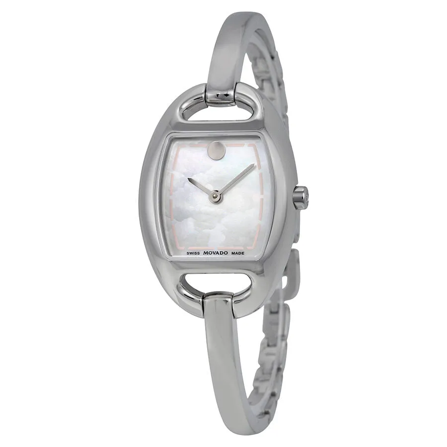 Movado Museum Mother of Pearl Dial Stainless Steel Bangle Ladies Watch 0606606