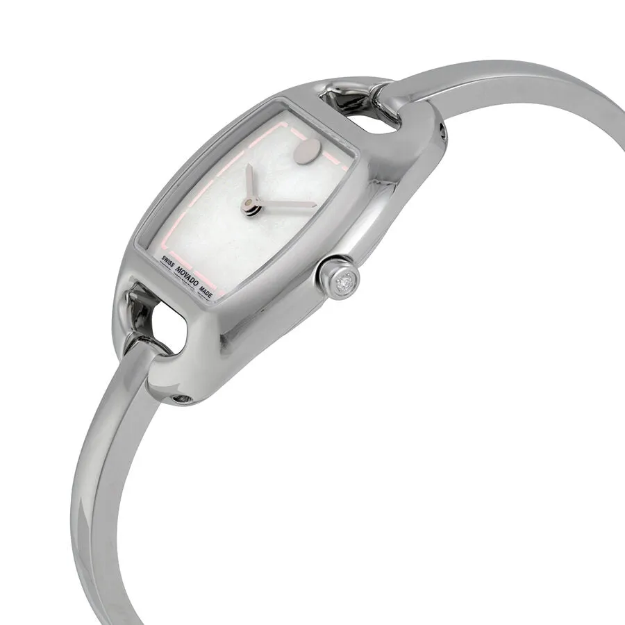 Movado Museum Mother of Pearl Dial Stainless Steel Bangle Ladies Watch 0606606