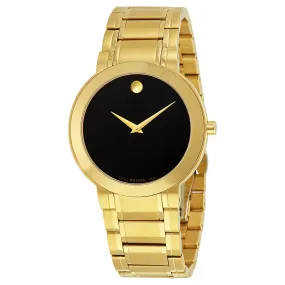 Movado Stiri Black Dial Gold-tone Stainless Steel Men's Watch 0606941