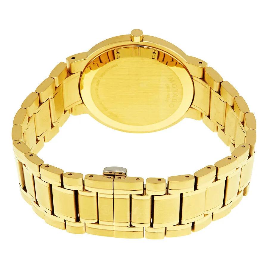 Movado Stiri Black Dial Gold-tone Stainless Steel Men's Watch 0606941