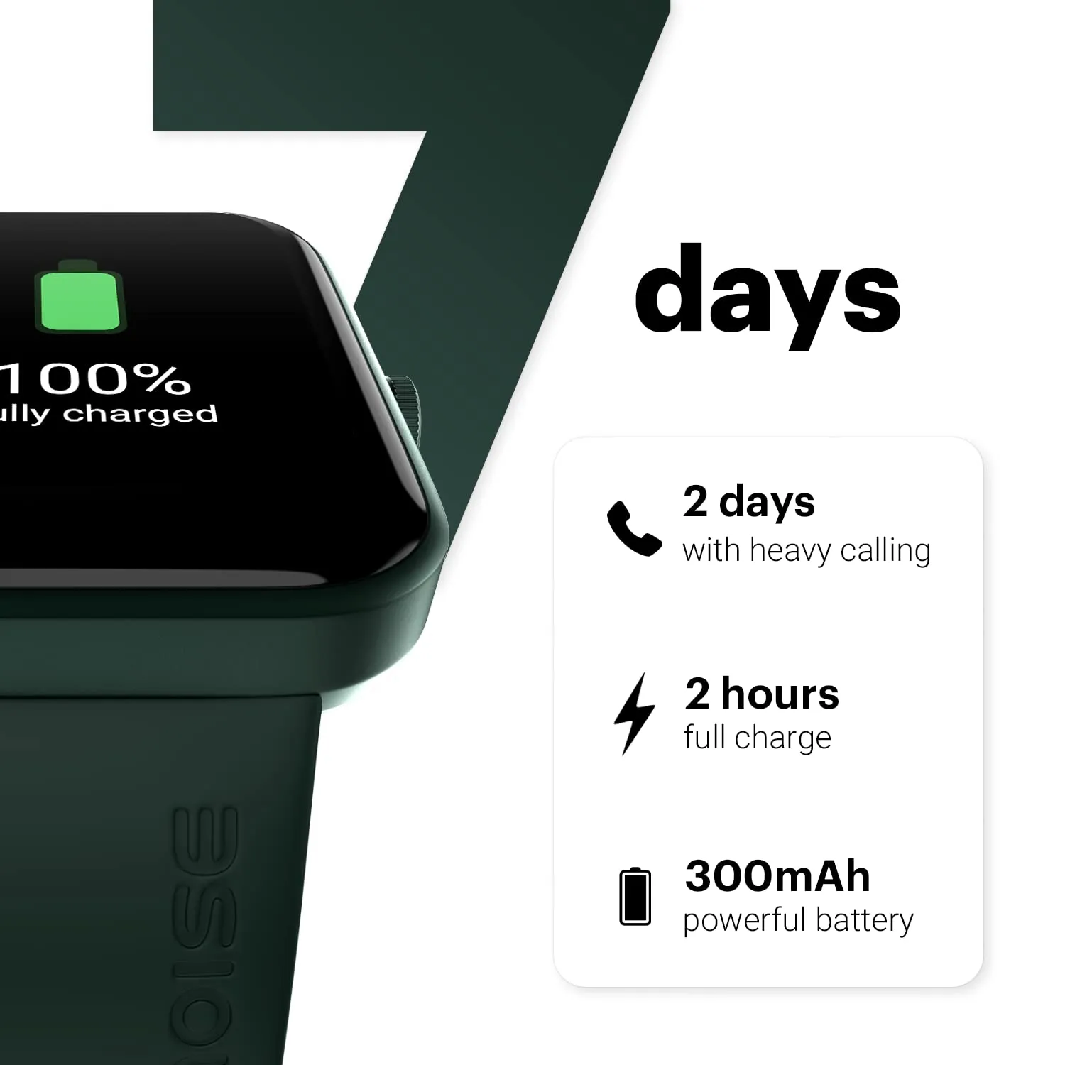 Noise Pulse Go Buzz Smart Watch with Advanced Bluetooth Calling, 1.69" TFT Display, SpO2, 7 days Battery - Jet Black
