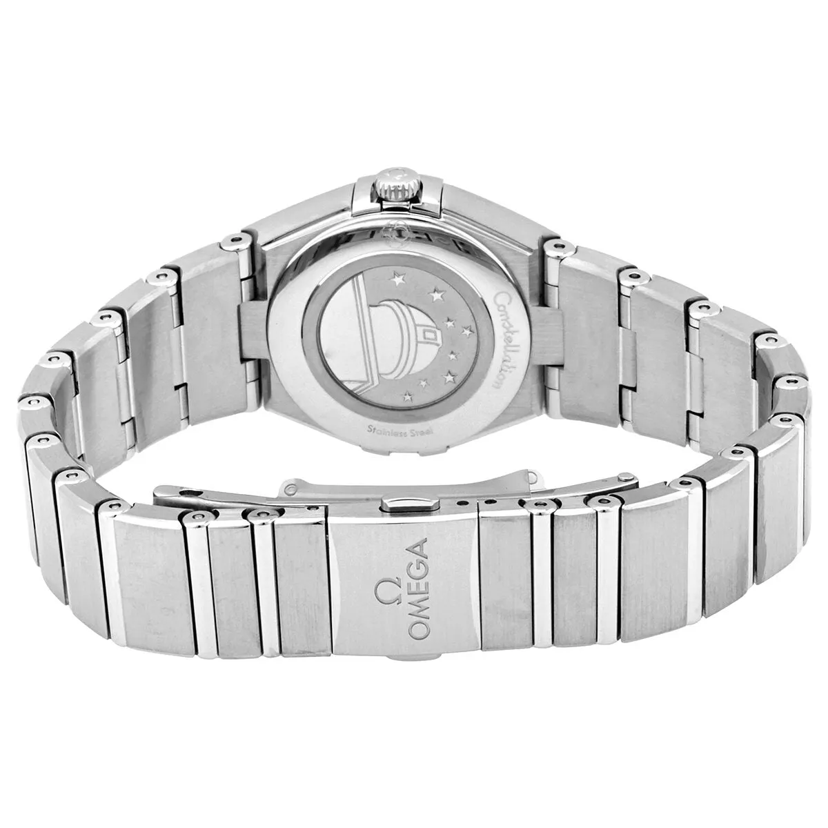 Omega Constellation Manhattan Quartz Diamond White Mother of Pearl Dial Watch 131.10.25.60.55.001