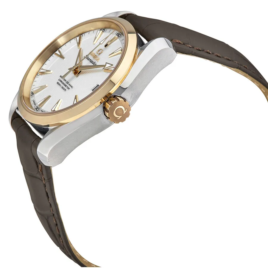 Omega Seamaster Aqua Terra Silver Dial Brown Leather Men's Watch 23123392102002