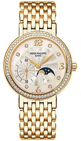 Patek Philippe Complicated 18kt Yellow Gold Moon Phase Diamond Ladies Watch 4958-1J