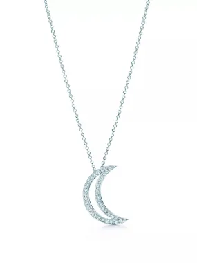 Platinum moon pendant