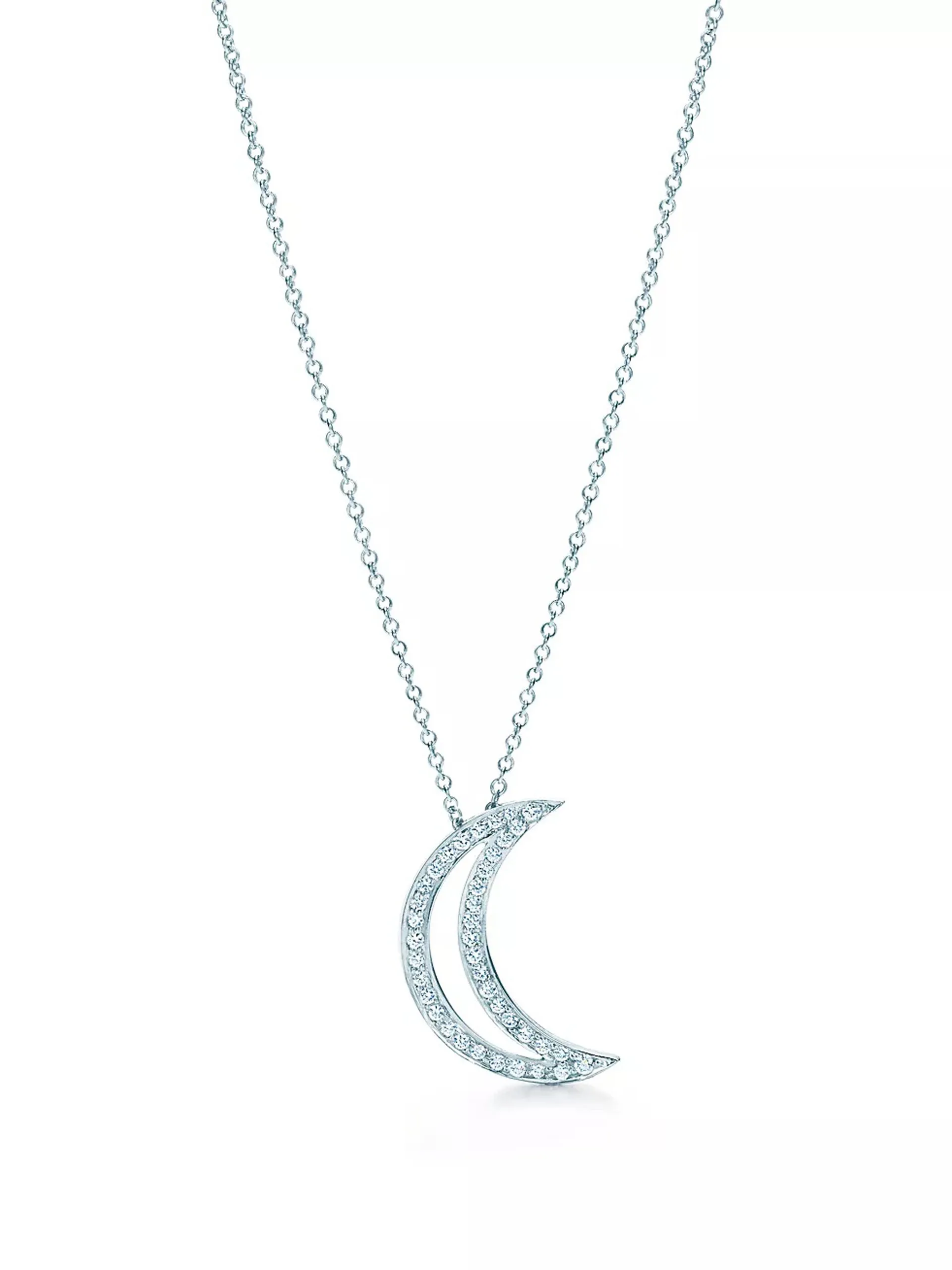 Platinum moon pendant