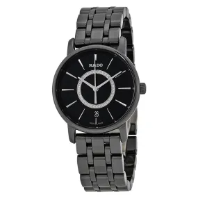 Rado DiaMaster Black Diamond Dial Black Ceramic Ladies Watch R14063737