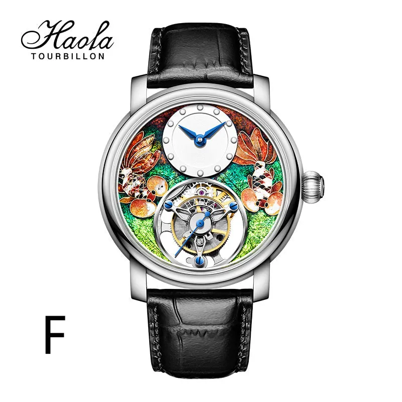 Reserve(30 days)--HAOFA Enamel (Cloisonne) Carp Tourbillon 2218