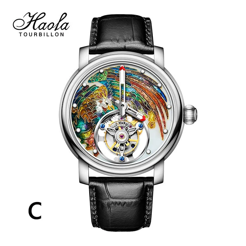 Reserve(30 days)--HAOFA Enamel (Cloisonne) Carp Tourbillon 2218