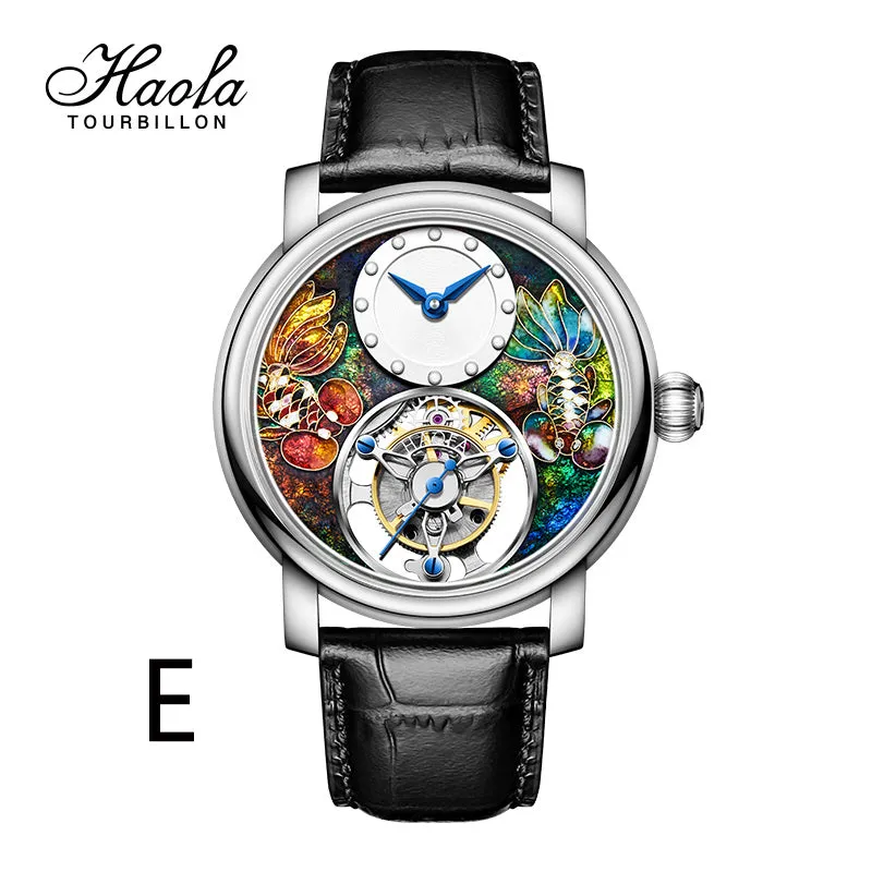 Reserve(30 days)--HAOFA Enamel (Cloisonne) Carp Tourbillon 2218