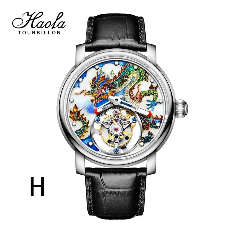 Reserve(30 days)--HAOFA Enamel (Cloisonne) Carp Tourbillon 2218