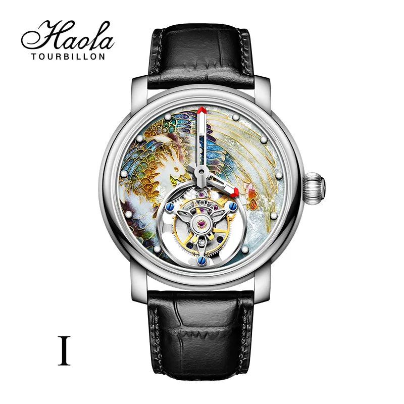 Reserve(30 days)--HAOFA Enamel (Cloisonne) Carp Tourbillon 2218