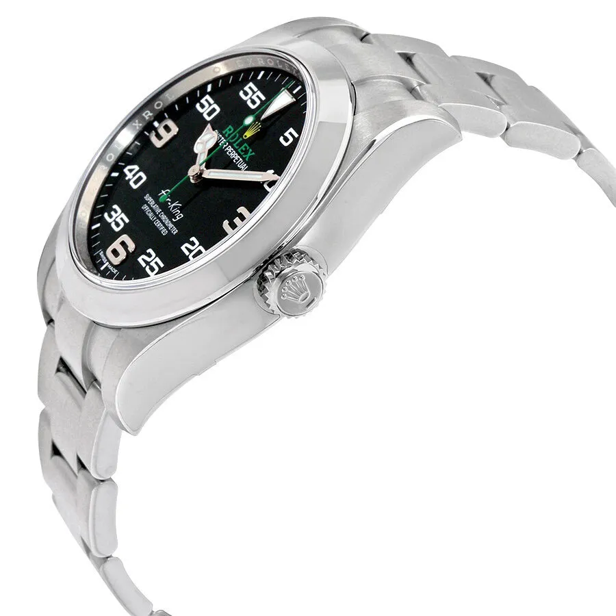 Rolex Air King Black Dial Stainless Steel Men's Watch BKAO 116900