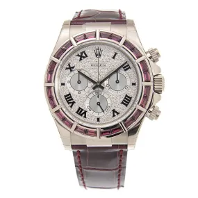 Rolex Cosmograph Daytona Chronograph Red Ruby Automatic Chronometer Diamond Men's Watch 116589 SALV