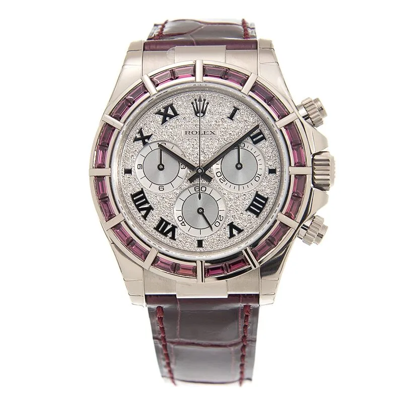 Rolex Cosmograph Daytona Chronograph Red Ruby Automatic Chronometer Diamond Men's Watch 116589 SALV
