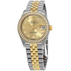 Rolex Datejust 31 Champagne Diamond Dial Ladies Steel and 18kt Yellow Gold Jubilee Watch 278383CDJ