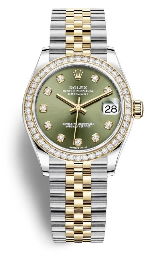 Rolex Datejust 31 Green Diamond Dial Automatic Ladies Steel and 18kt Yellow Gold Jubilee Watch 278383GNDJ