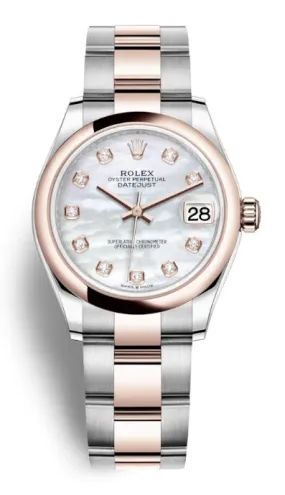 Rolex Datejust 31 Mother of Pearl Dial Automatic Ladies Steel and 18kt Everose Gold Oyster Watch 278241MDO