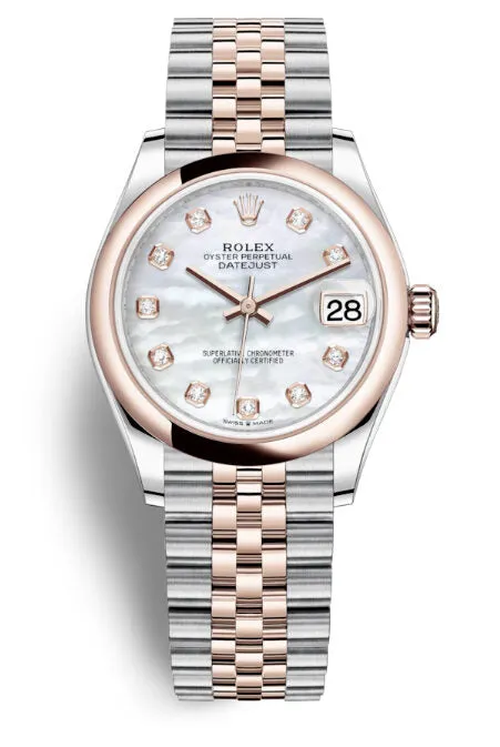Rolex Datejust 31 Mother of Pearl Diamond Dial Automatic Steel and 18kt Everose Gold Jubilee Watch 278241MDJ