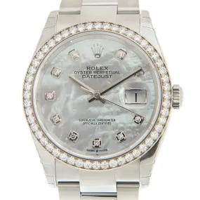 Rolex Datejust 36 Diamond Mother of Pearl Dial Unisex Watch 126284MDO