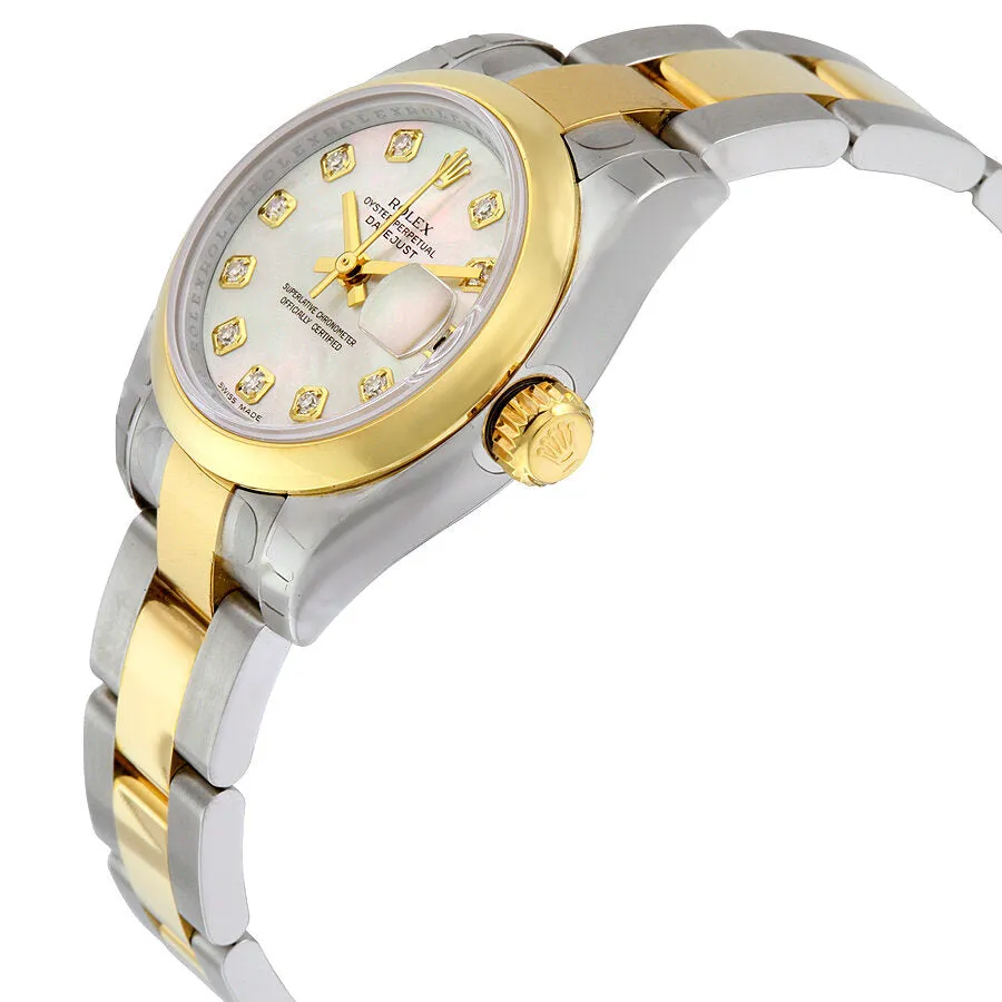 Rolex Datejust Automatic Stainless Steel 18kt Yellow Gold Oyster Ladies Watch 179163MDO