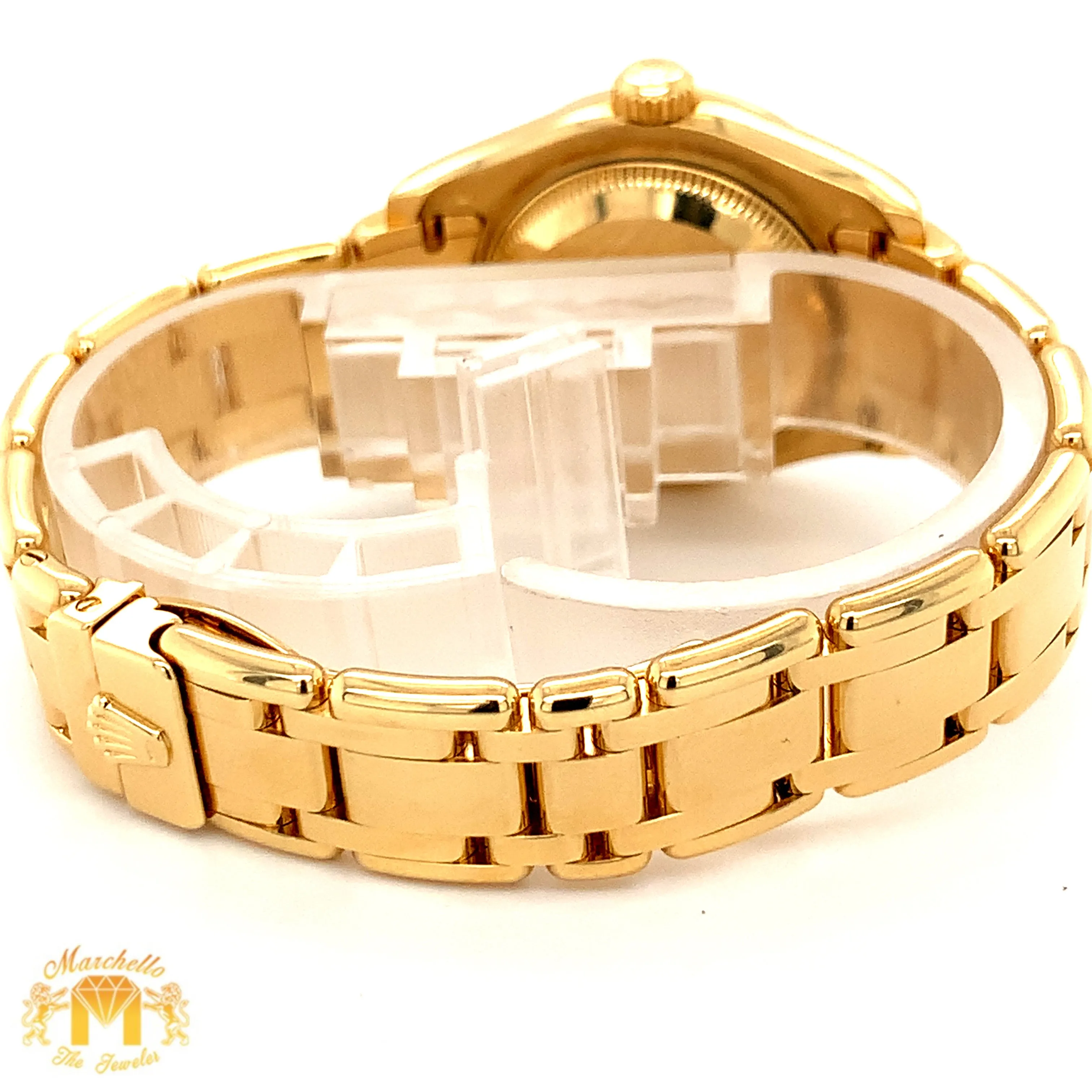 Rolex Datejust Ladies`Yellow Gold Diamond Watch (Mother of Pearl ( MOP ) dial)