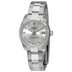 Rolex Datejust Lady 31 Automatic Chronometer Diamond Silver Dial Ladies Watch 178274SDO