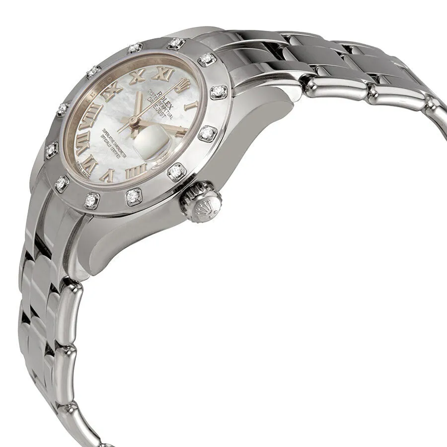 Rolex Datejust Pearlmaster Mother of Pearl Dial 18kt White Gold Ladies Watch 80319MRPM