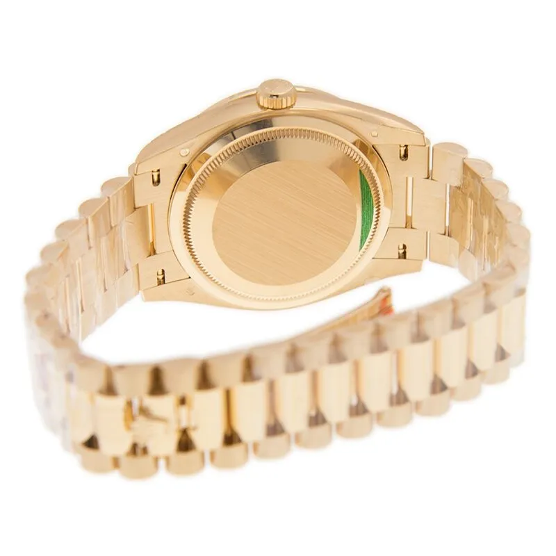 Rolex Day-Date 36 Diamond Pave Dial 18kt Yellow Gold President Watch 128348DSP