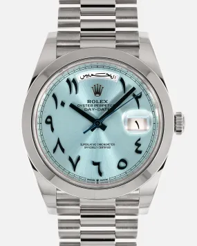 Rolex Day Date 40 228206 Arabic Platinum