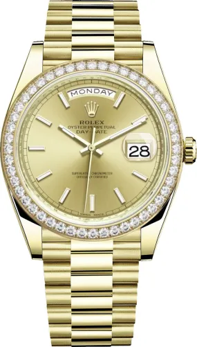 Rolex Day-Date 40 Automatic Champagne Dial Men's 18kt Yellow Gold President Watch 228348CSP