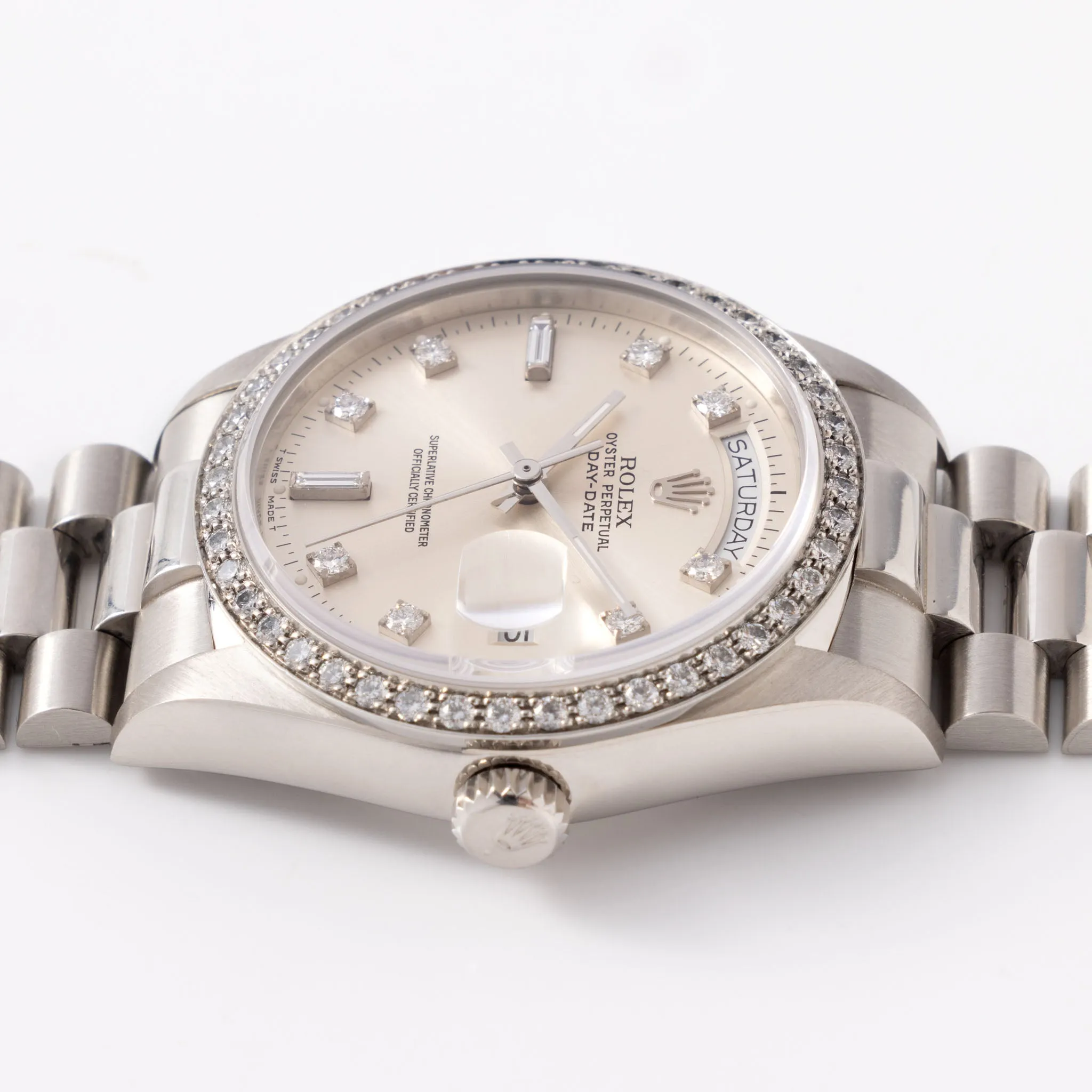 Rolex Day-Date ref. 18046 Platinum with big diamond dial