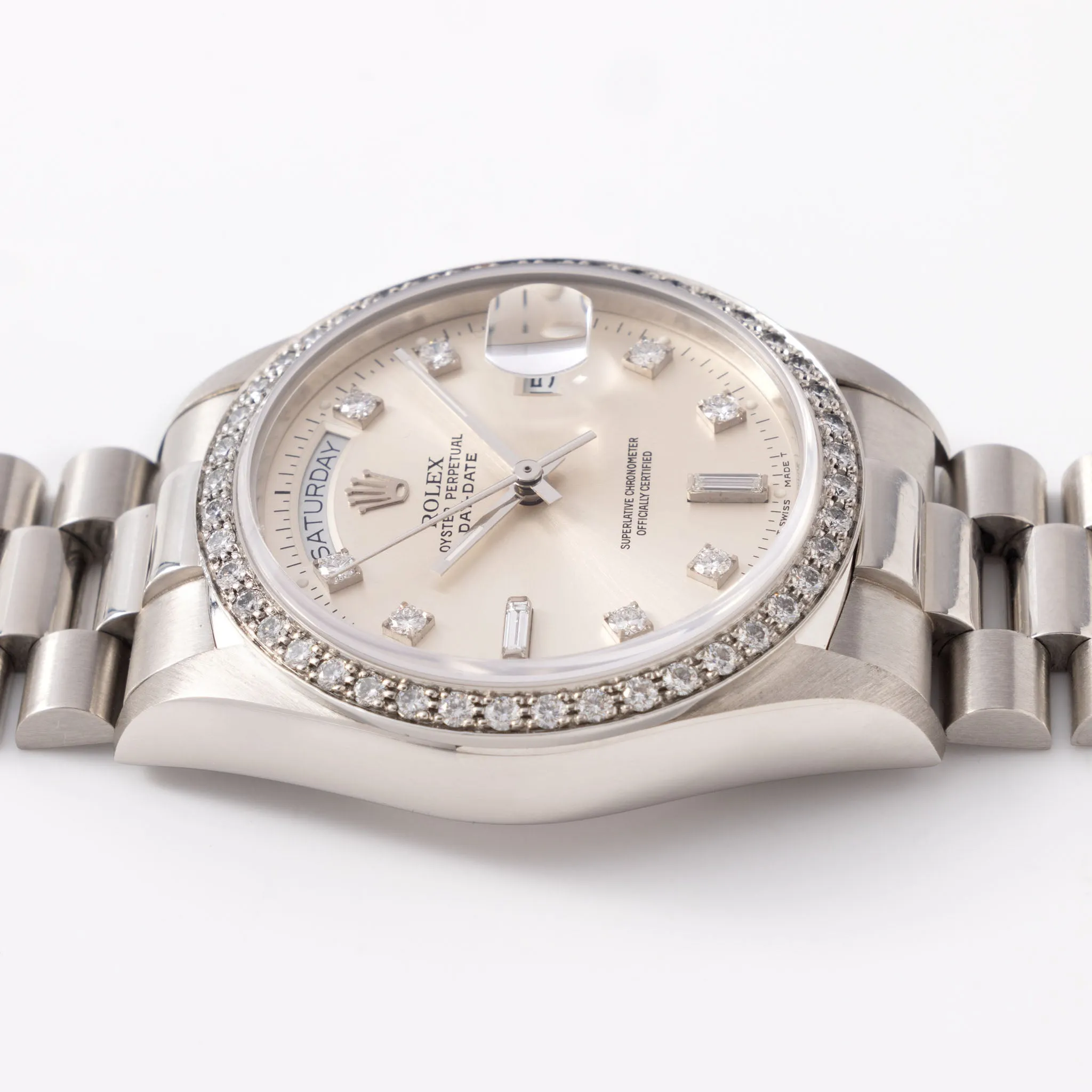 Rolex Day-Date ref. 18046 Platinum with big diamond dial