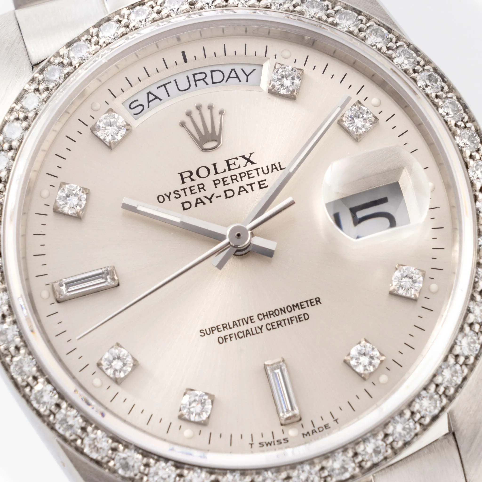 Rolex Day-Date ref. 18046 Platinum with big diamond dial